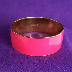 J.Crew Wide Pink Bangle Bracelet